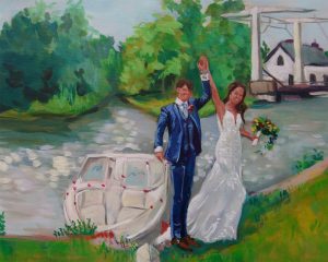 neetje live schilderen live painting op jouw bruiloft bij weddingfair