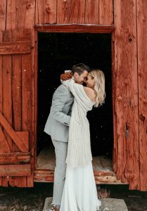 Bruiloft op het platteland: fotomoment